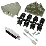 MH Connectors Mhdtzk25Hd44Ms-K D-Sub Pin Strip Set 25 Pins Solder Bucket 180°