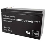 Multipower 142239 Mp7-12 Agm Battery Vrla 12V 7Ah Maintenance-Free 4.8mm Termi