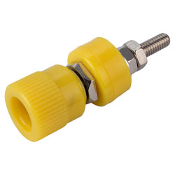 TruConnect 4mm Binding Post with M4 Thread Yellow