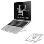 Neomounts NSLS085SILVER Laptop stand Height-adjustable Silver Aluminium