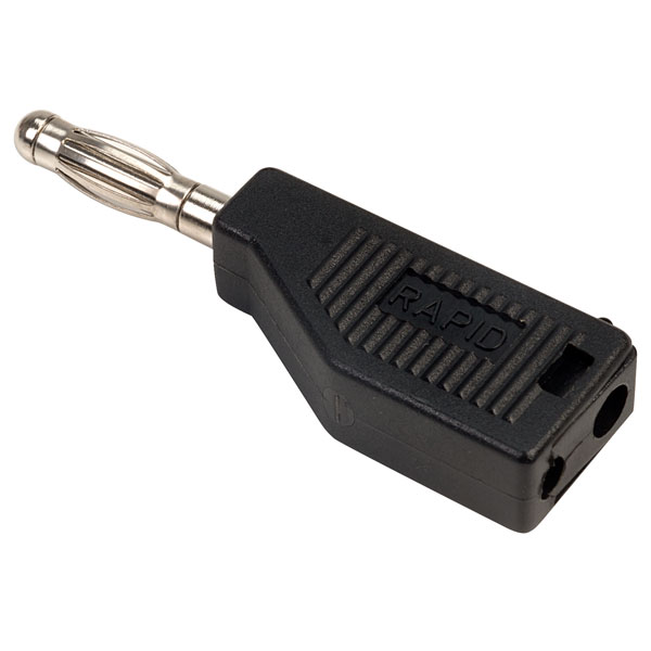 TruConnect 4mm to 4mm Female Plug Black 