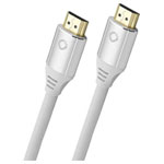 Oehlbach D1C92488 HDMI Cable 8K UHD White 0.75m Gold Plated Connectors