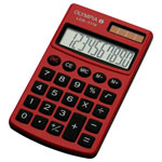 Olympia 941901002 Pocket Calculator Red 10 Digit Solar And Battery Powered