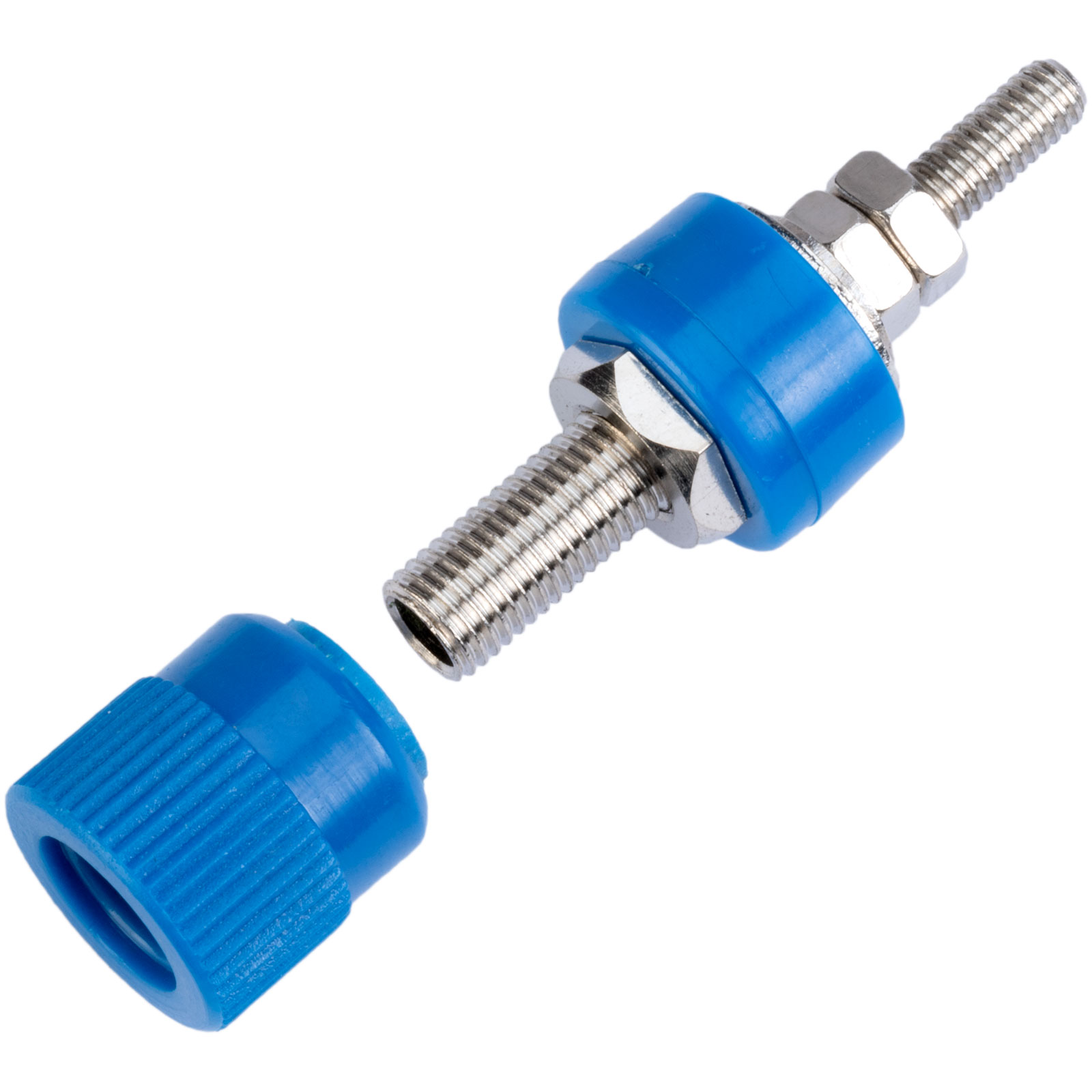 TruConnect 170572 4mm Binding Post with M4 Thread Blue Rapid Online