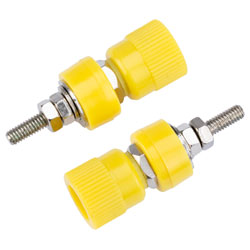 TruConnect 170574 4mm Binding Post with M4 Thread Yellow