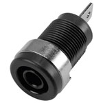 TruComponents 170632 Safety jack socket,vertical 4 mm Black