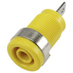 TruComponents 170633 Safety jack socket,vertical 4 mm Yellow