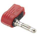 TruComponents 170634 Jack Plug, right angle 4 mm Red