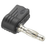 TruComponents 170635 Jack Plug, right angle 4 mm Black