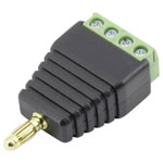 TruComponents 170636 Jack Plug, straight 4 mm Black