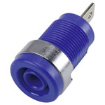 TruComponents 170637 Safety jack socket,vertical 4 mm Blue