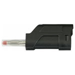 TruComponents 170673 B Straight blade Plug, straight 4 mm Black