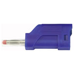 TruComponents 170674 BL Straight blade Plug, straight 4 mm Blue
