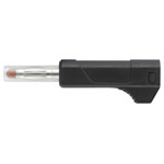 TruComponents 170675 B Mini straight blade Plug, straight 4 mm Black