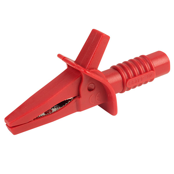 Cliff Electronic FCR7941 Shrouded Crocodile Clip Red