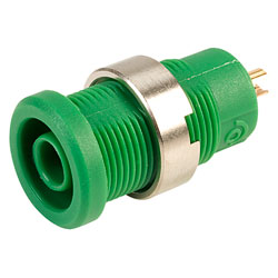 PJP 3275-I-V/AuNi Green Shrouded Socket (solder)