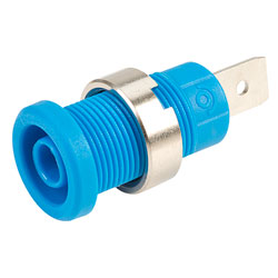 PJP 3266-C-Bl Blue Shrouded Socket (6.3mm Faston)