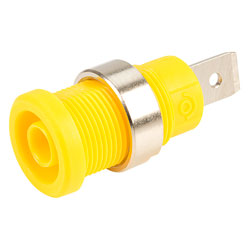 PJP 3266-C-J Yellow Shrouded Socket (6.3mm Faston)