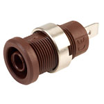 PJP 3274-I-Bn Brown Shrouded Socket (4.8mm Faston)