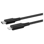 Parat 990597999 USB cable Black Fabric sleeve 1m USB-C® to Lightning plug