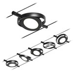 Paulmann 94418 LED Cable Kit Black Matt Chrome Wire Monochrome Built-in LED