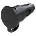 PC Electric 2411-ssc Safety mains socket Rubber Black 250 V IP54