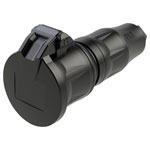 PC Electric 24712-ssc Safety mains socket Black Plastic 250V IP54