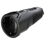 PC Electric 2510-ssc Safety mains socket Rubber 250V Black IP20