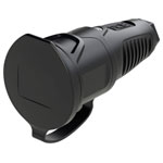 PC Electric 2521-ss Safety mains socket rubber 250V Black IP54