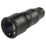 PC Electric 25710-ssc Safety mains socket Plastic Black 250 V IP20