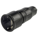 PC Electric 25730-ssc Safety mains socket Black Plastic 250V IP20