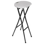 Perel FP145 bar stool Polyethylene Steel White Dining Chairs & Stools