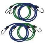 Petex 43192100 Bungee Cord Elastic Straps With J Hook Blue Elastic 100Cm