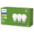 Philips 8720169283909 LED Monochrome Eec A E-27 4W=60W Warm White 3 Pieces