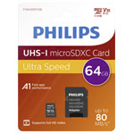 Philips Fm64Mp45B 00 Microsdxc Card 64 Gb Class 10 With Sd Adapter