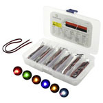 Quadrios 1801O007 LED set Wired 20 mA 3.0 V Red Green Yellow Blue White Amber