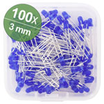 Quadrios 1802O020 LED set Blue 3 mm 20 mA 3.0 V Wired LEDs 3mm