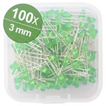 Quadrios 1802O021 Quadrios LED set Green 3mm 20mA 2.0V Wired LEDs