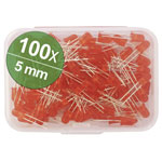 Quadrios 1802O024 LED set 5mm Red 20mA 2.0V Wired LEDs