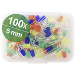 Quadrios 1802O030 LED set Multi-coloured 5mm 20mA 30mA 2V 3V Wired LEDs