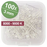 Quadrios 1802O033 LED set Cold white 3 mm 20 mA 3.0 V Wired 3mm LEDs