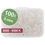 Quadrios 1802O035 LED set Cold white 5 mm 20 mA 3.0 V Wired LEDs 5mm LEDs