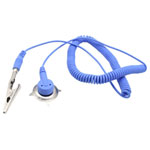 Quadrios 1903EC027 ESD earth cable 1.80 m Clamp 10 mm stud Plug Alligator clip