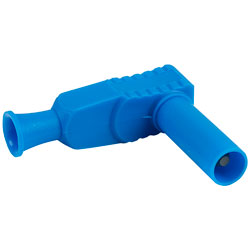 PJP 1067-Bl Right Angle Shrouded 4mm Plug Blue | Rapid Electronics