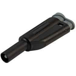 PJP 1066-N Stackable Shrouded 4mm Plug Black
