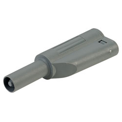 PJP 1066-G Stackable Shrouded 4mm Plug Grey