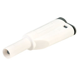 PJP 1066-Bc Stackable Shrouded 4mm Plug White