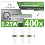 Quadrios 201711P001 Carbon film resistor set Axial lead 0.25W 5% 400 pcs