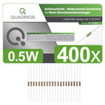 Quadrios 201711P003 Carbon film resistor set Axial lead 0.5 W 5% 400 pcs
