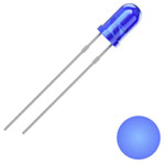 Quadrios 2111O151 LED wired Blue Circular 3 mm 1300 mcd 30 ° 20 mA 3 V